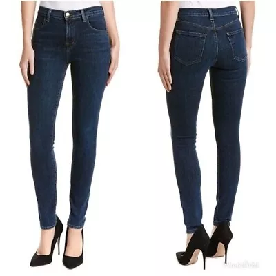 J Brand Blue Maria High Rise Systematic Skinny Leg Dark Wash Womens Size 26 • $35.82