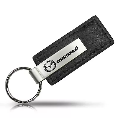 Mazda 6 Black Leather Key Chain Keychain Official Licensed • $17.95