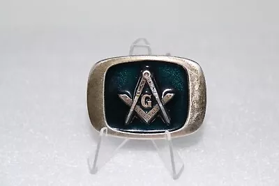 Vintage 1983 MASONIC Belt Buckle By MM United Chicago USA Serial # D1307 • $18.69