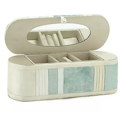 Brand New Ex  Laura Ashley  Oval Mirrored Jewellery Box Free P&p • £11.99