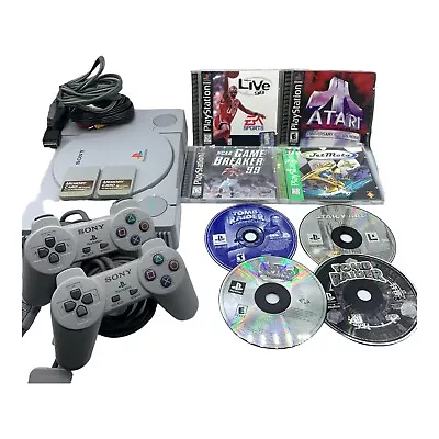 $106.77 • Buy Playstation 1 PS1 Sony PSX Console System Gaming Original  8 Video Games