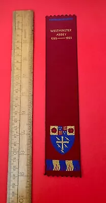 £6 • Buy C1965 Woven Silk Bookmark For Westminster Abbey 1065—1965