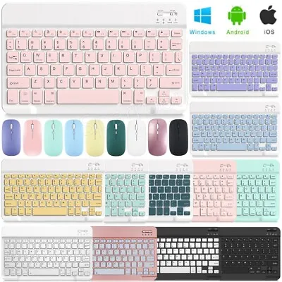 Bluetooth Keyboard Mouse For IPad 5/6/7/8/9/10th Gen Air 2/3/4/5th Pro 11 10.5 • £15.99