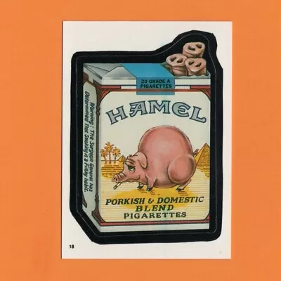 1986 Wacky Packages Hamel #18 Topps Mini Album Sticker Camel Cigarettes Spoof • $2.49