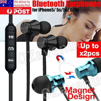 $6.95 • Buy Sweatproof Wireless Bluetooth Magnetic Earphones Headphones Sport Gym