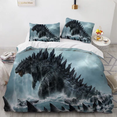 £34.27 • Buy Godzilla Bedding Sets Cool Microfiber Duvet Cover Sets Single Double King  I1