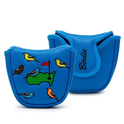 1pc Premium Birdie Green Golf Mallet Putter Headcover Magnetic Golf Club Cover • $17.47