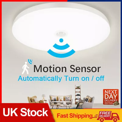 48W LED Ceiling Light Round Panel Lights Bathroom Kitchen Living Room Wall Lamp • £11.90