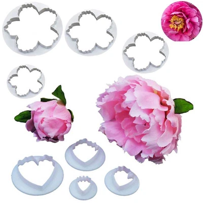 £3.99 • Buy Peony Flower Cookie Cutter Sets - Fondant Cake Decorating Sugarcraft