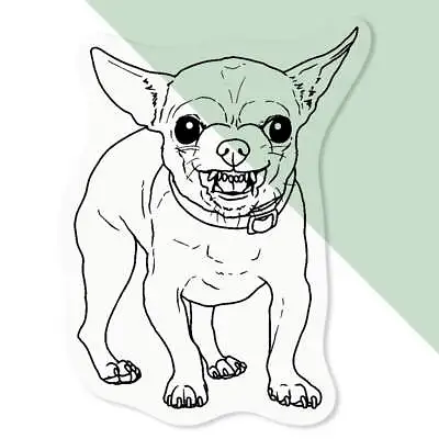 £4.99 • Buy 'Growling Chihuahua' Clear Decal Stickers (DC035749)