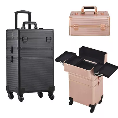 Vanity Makeup Trolley Cosmetic Beauty Case Nail Storage Box Hairdressing Artists • £65.95