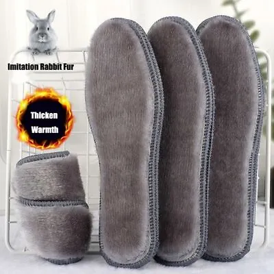 Thermal Felt Insoles Thicken Warm Heated Insoles Winter Shoes Breathable Pads • £4.93