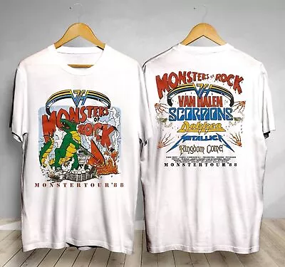 Vintage Monsters Of Rock Tour 1988 T-Shirt Tour Halen Van Gift Fans • $25.99