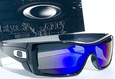 NEW Oakley BATWOLF Black Ink W POLARIZED Galaxy Blue Mirror Lens Sunglass 9101 • $138.87