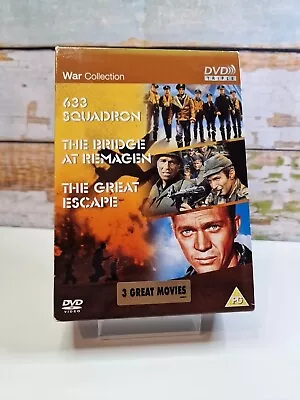 War Collection DVD 633 Squadron /Bridge At Remagen /Great Escape • £8.95