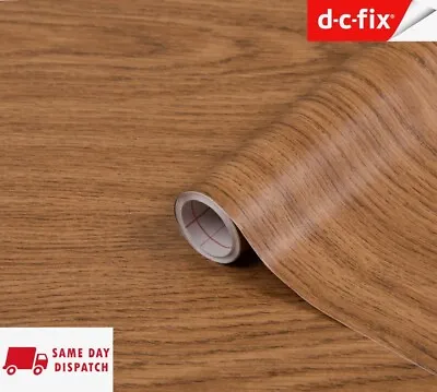 D C Fix Medium Oak Self Adhesive Vinyl Wrap Film Kitchen Worktops • £34.31