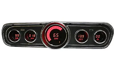 Ford Mustang Digital Dash Panel For 1965-1966 Gauges By Intellitronix Red LEDs • $365.11