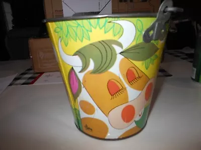 Vtg Chein Tin Litho Sand Bucket/Pail W/Handle Cute Cows Design • $2.99