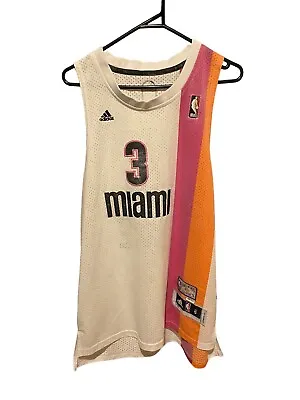 Rare Vintage Adidas HWC NBA Miami Heat Dwyane Wade Floridians Basketball Jersey • $25.74