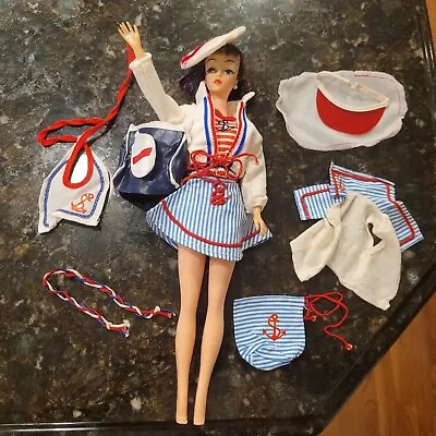 Vtg Mitzi Doll Ideal Nautical Shirt Skirt Dress Purse Anchor Sailing Sailor • $124.95