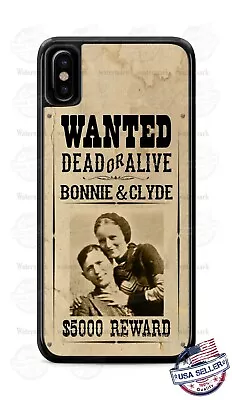 Bonnie And Clyde Wanted Dead Or Live Poster Design Phone Case Cover Fits IPhone • $18.98