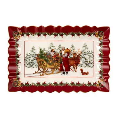 Villeroy & Boch TOY'S FANTASY Rectangular Cake Plate:  Santa & Sleigh 2212 • $64