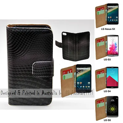 $13.98 • Buy For LG Series Mobile Phone - 3D Block Wave Theme Print Wallet Phone Case Cover