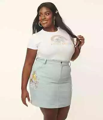 2 Pc Unique Vintage Little Pony Embroidered Cutie Denim Mini Skirt & T-shirt XL • $49.99