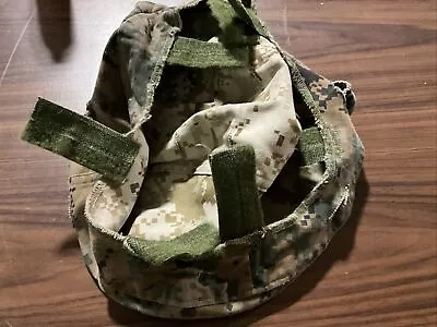 NOS USMC Marine Corps Marpat Desert Woodland Reversible Helmet Cover M/L • $44.95