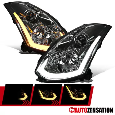 Fit 2003-2007 Infiniti G35 Coupe Smoke Projector Headlights Sequential LED 03-07 • $339.29