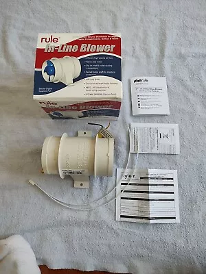 Rule 140 Inline 3  Bilge Blower 12V DC Fan Inlet Oulet Marine Boat Ventilation. • $47.99