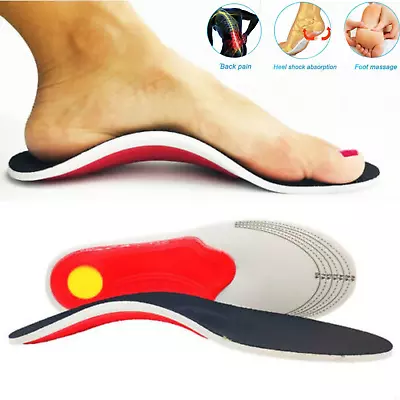 Orthotic Insoles For Arch Support Plantar Fasciitis Flat Feet Back & Heel Pain • £4.85