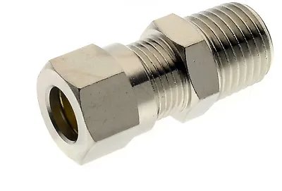 Male Stud Coupling BSPT - Nickel Plated Brass Compression Fitting • £24.71