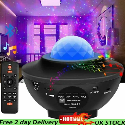 £16.99 • Buy Galaxy Star Projector Light LED Ceiling Starry Night Wave Ocean Space Music Lamp
