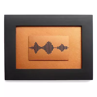 I Love You Soundwave Art Visible Voice Copper Anniversary Gift For Him And Her • £20.17