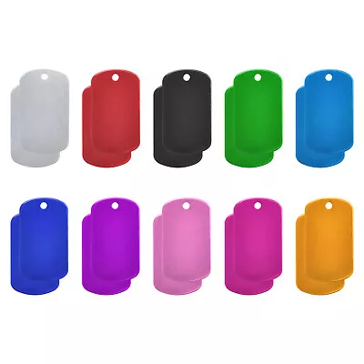 200Pcs Blank Dog Tags Multicolor Aluminum Metal Stamping Tags Engraving 3.5mm • $52.73