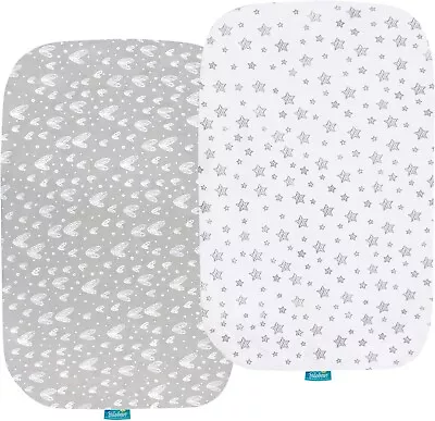 Bassinet Fitted Sheets For Ingenuity & Regalo Infant Bassinet 100% Cotton 2 Pack • $21.99