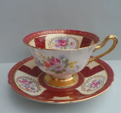 £55 • Buy A Shelley  Montrose  13554/41 Gainsborough Shape Tea Cup & Saucer. C.1940+.