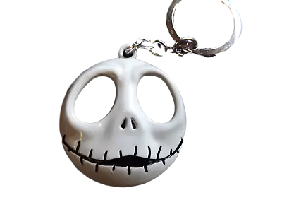 £4.95 • Buy White Enamel Jack Nightmare Before Christmas Skull Keyring Gift Idea Free UK P&P