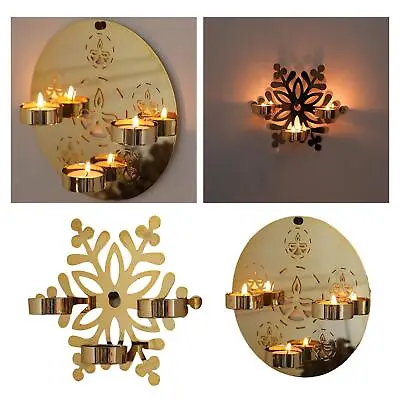 Metal Wall Candle Sconce Candle Holder Wall Decor For Living Room Bedroom Dining • £13.44