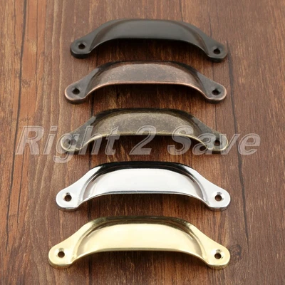 $2.96 • Buy Antique Furniture Cupboard Door Cabinet Knobs Cup Chest Drawer Pull Shell Handle