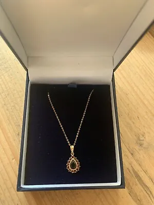 £68 • Buy Vintage 9ct Gold And Garnet Necklace