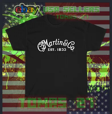 New Martin Guitar Logo Est Logo T-Shirt American Logo T-Shirt • $20.88