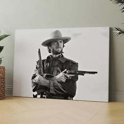 Clint Eastwood The Outlaw Josey Wales 1975 Western Movies Canvas Wall Art Print • $49