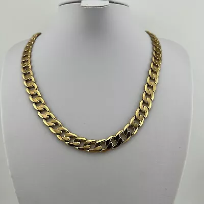 Xuping 18ct Gold Plated Heavy 10mm Chunky Curb Link Chain Necklace 60cm Unisex • £29.99