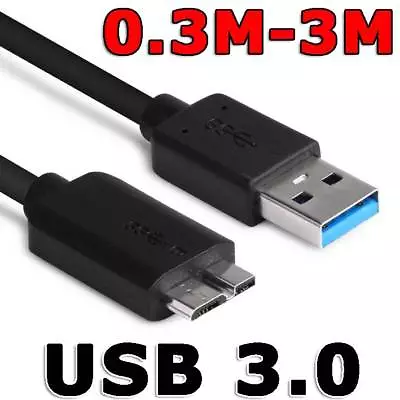 SuperSpeed USB 3.0 Micro B Hard Drive Cable For Seagate WD Toshiba PC Camera • $5.99