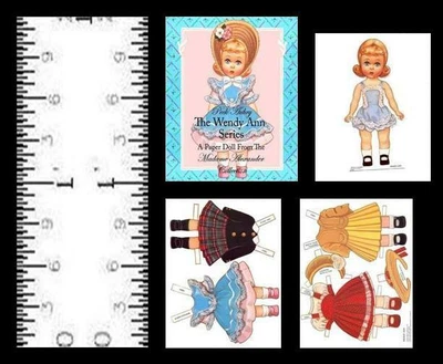 $12 • Buy 1:12 Scale Miniature Paper Doll Madame Alexander Wendy Ann Dollhouse