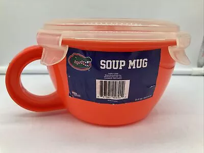 NCAA Florida GATORS Big Soup Mugs Plastic With Lid Vent 31.5oz - FREE SHIPPING • $11.20