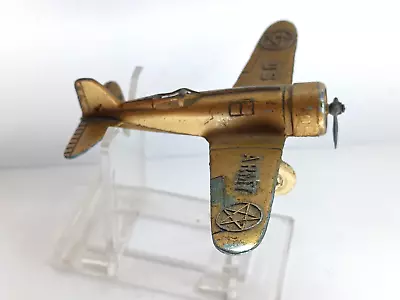 Vintage 1937 Tootsietoy U.S. Army Northrup Alpha Pursuit Plane Gold  Original • $25