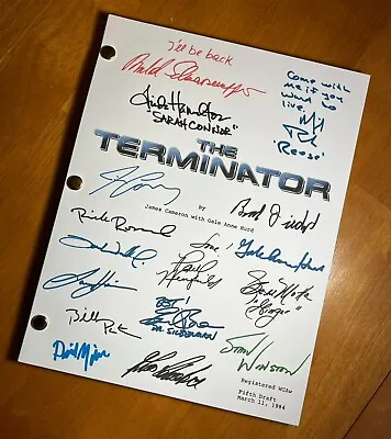 The Terminator Script Signed- Autograph Reprints- 111 Pgs- Arnold Schwarzenegger • $24.99